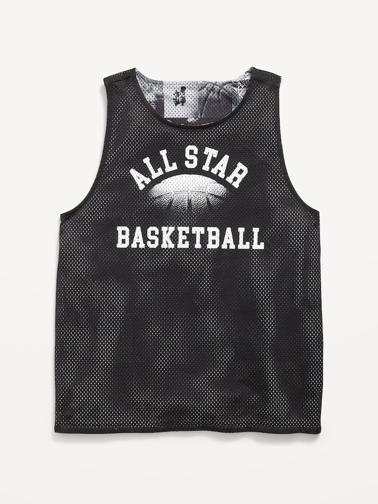 Oversized Mesh Reversible Tank Top for Boys