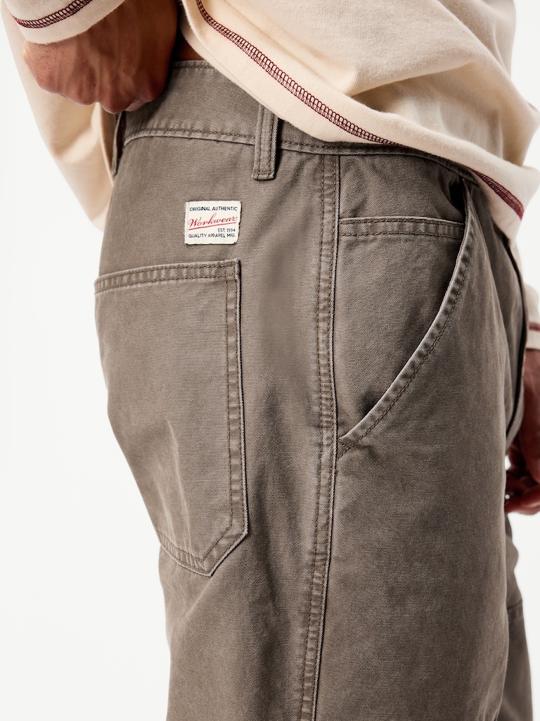 Pantalon menuisier coupe généreuse années 90 à genoux renforcés