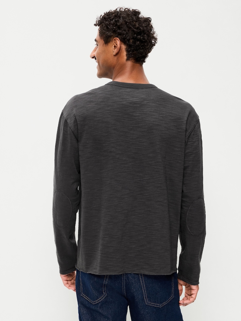 Long-Sleeve Slub Knit T-Shirt