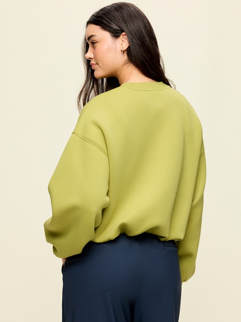 Bounce Fleece Bubble-Hem Sweatshirt