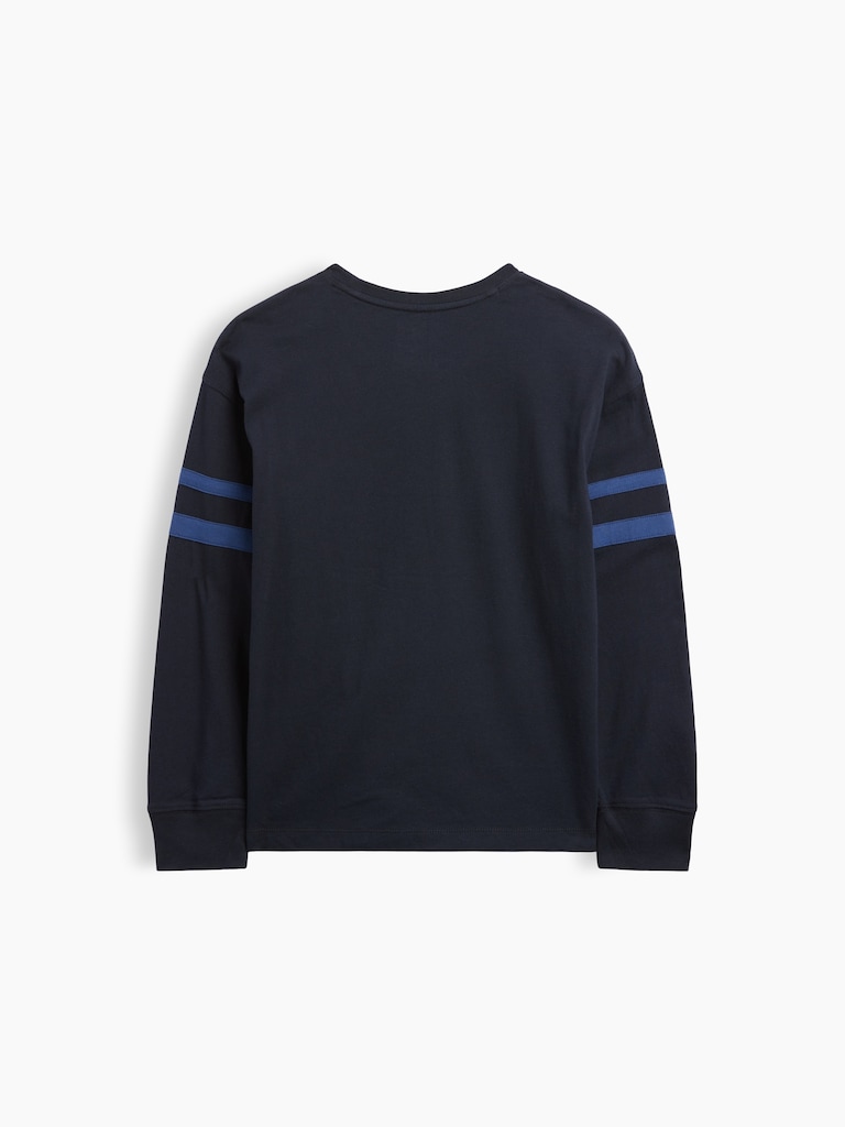 Kids Relaxed Varsity Crewneck T-Shirt