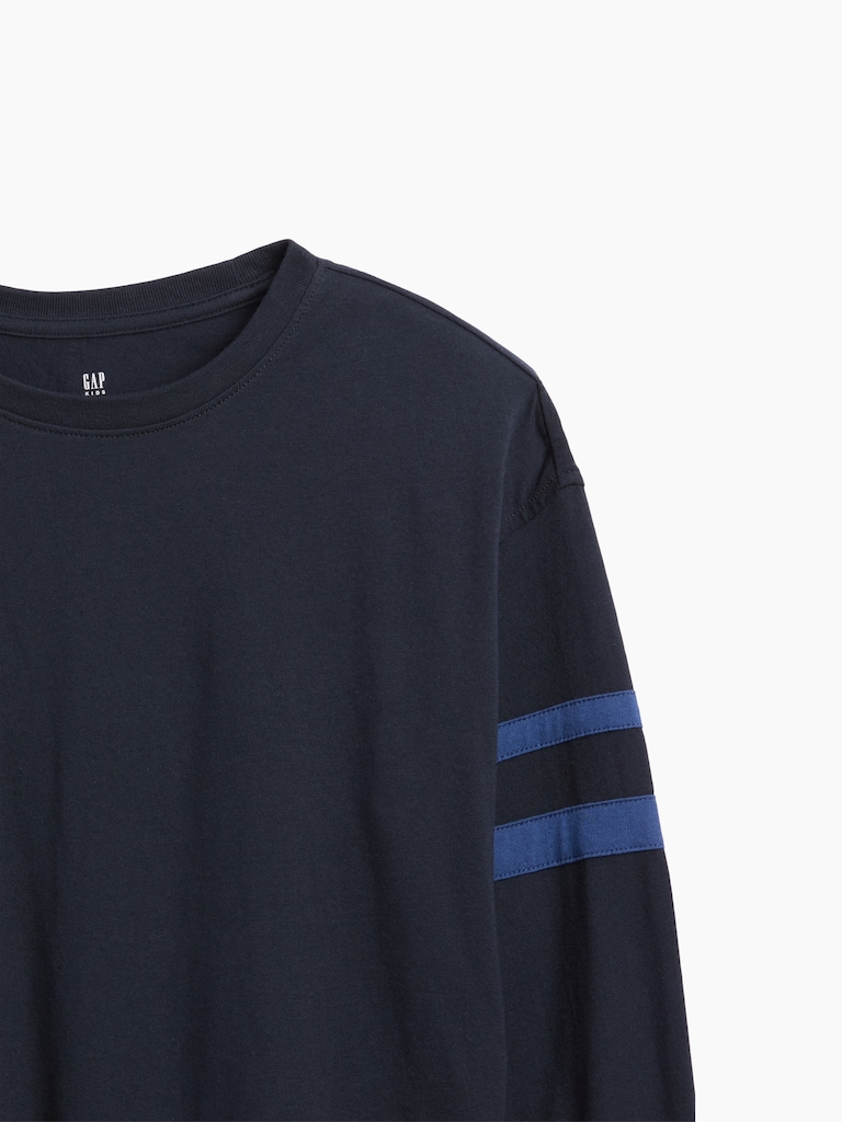 Kids Relaxed Varsity Crewneck T-Shirt