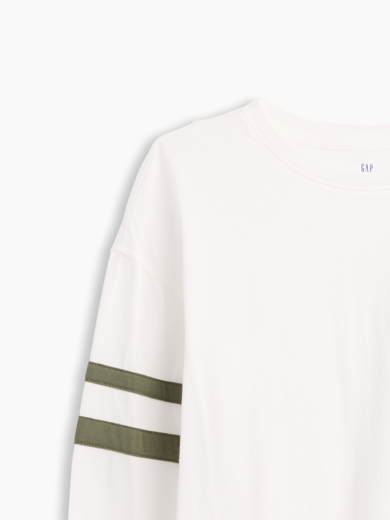 Kids Relaxed Varsity Crewneck T-Shirt