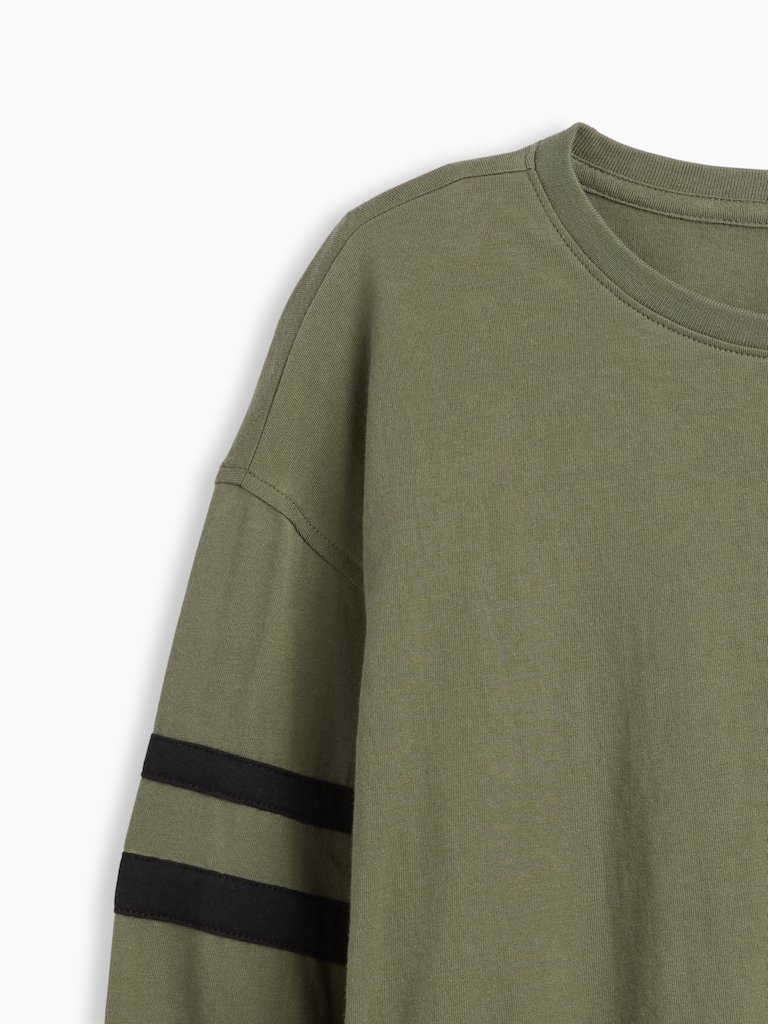 Kids Relaxed Varsity Crewneck T-Shirt