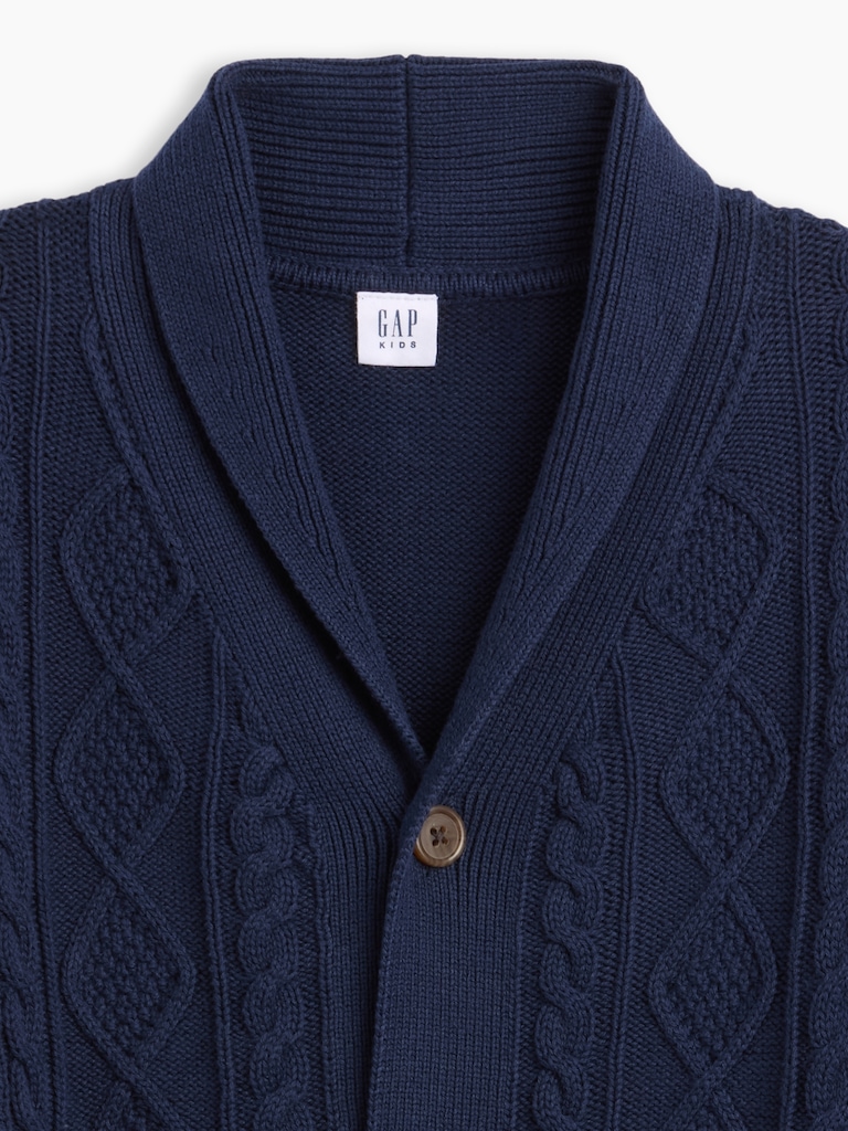 Kids Relaxed Cable-Knit Cardigan