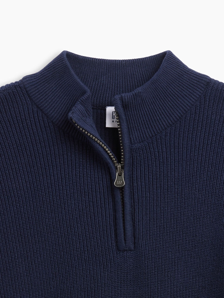 Kids Relaxed Quarter-Zip Sweater
