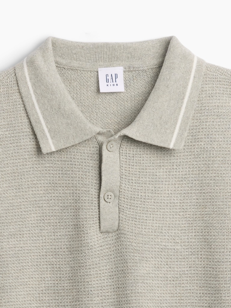 Kids Relaxed Sweater Polo Shirt
