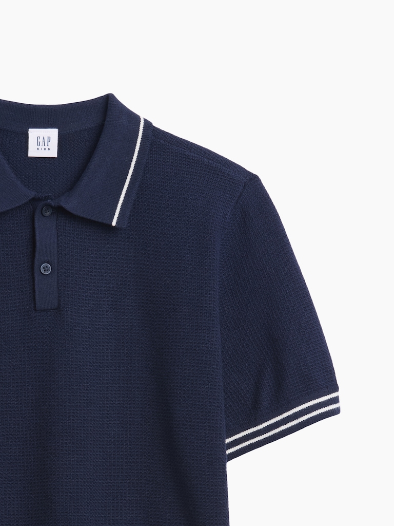 Kids Relaxed Sweater Polo Shirt