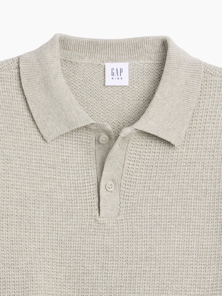 Kids Relaxed Textured Polo Shirt