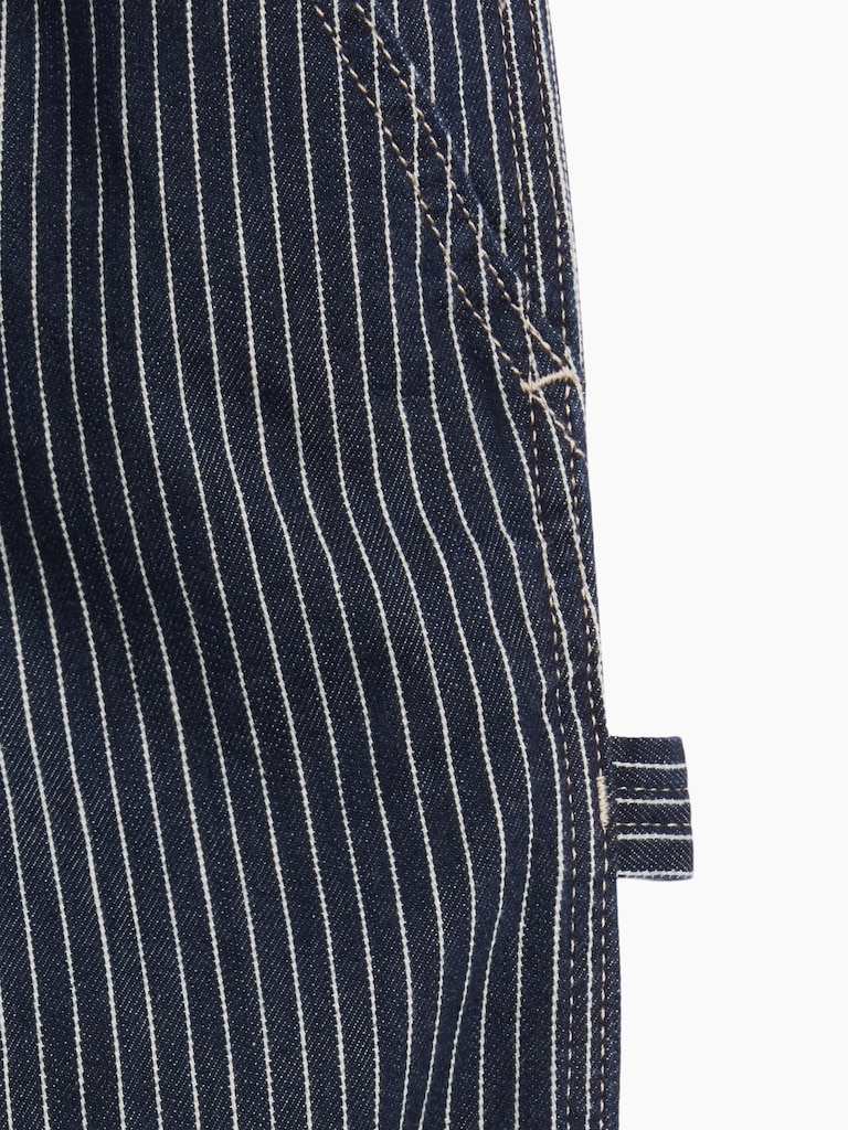 Kids Relaxed Railroad Stripe Carpenter Jeans