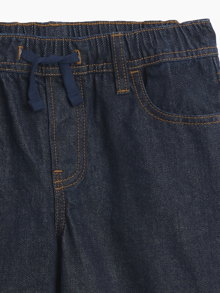 Kids Pull-On Loose Denim Shorts