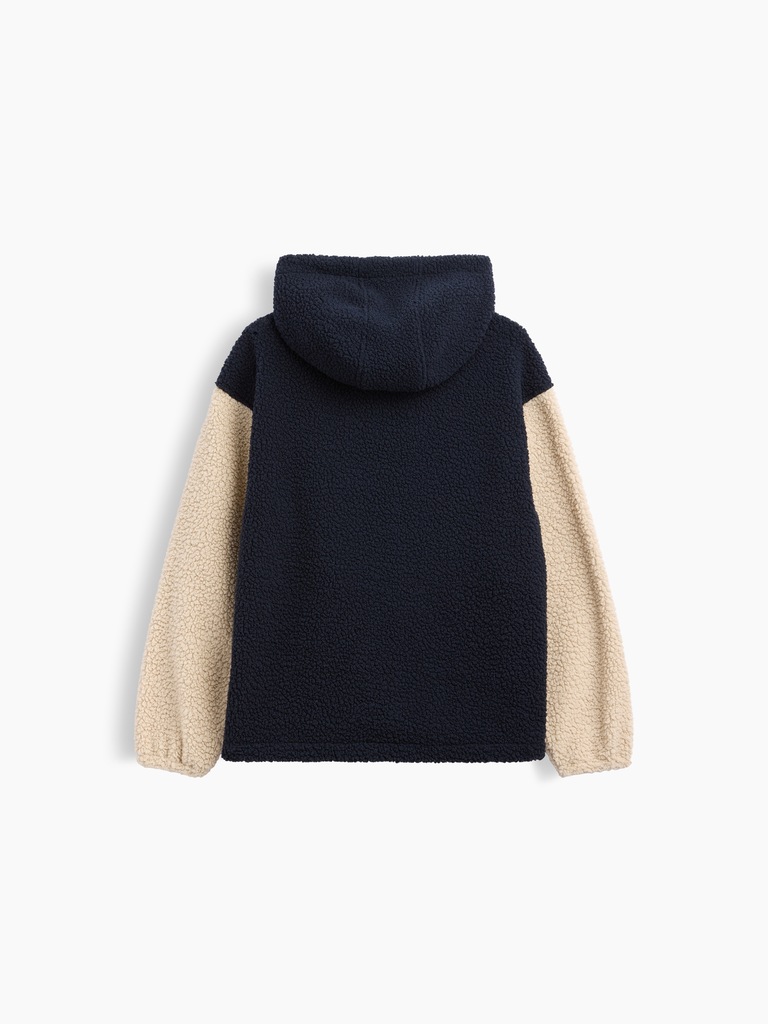 Kids Relaxed Colorblock Sherpa Hoodie