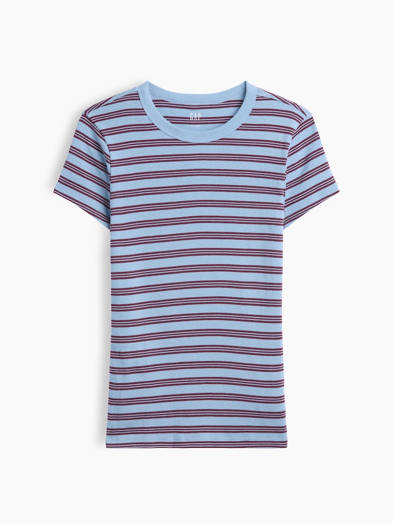Ribbed Crewneck T-Shirt