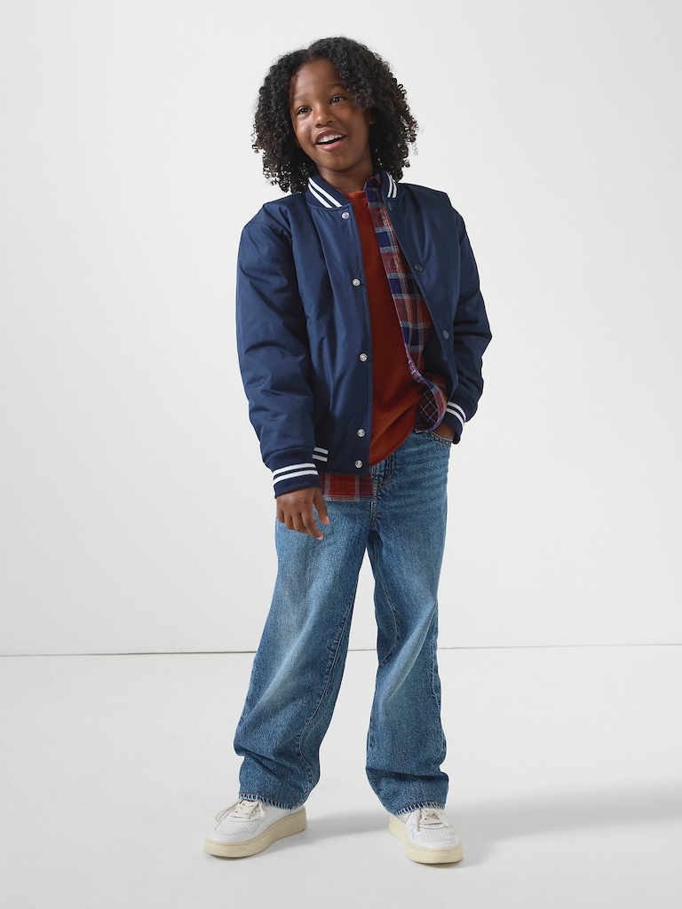 Kids Relaxed Varsity Jacket