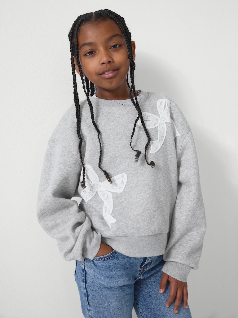 Kids Relaxed Wedge Crewneck Sweatshirt