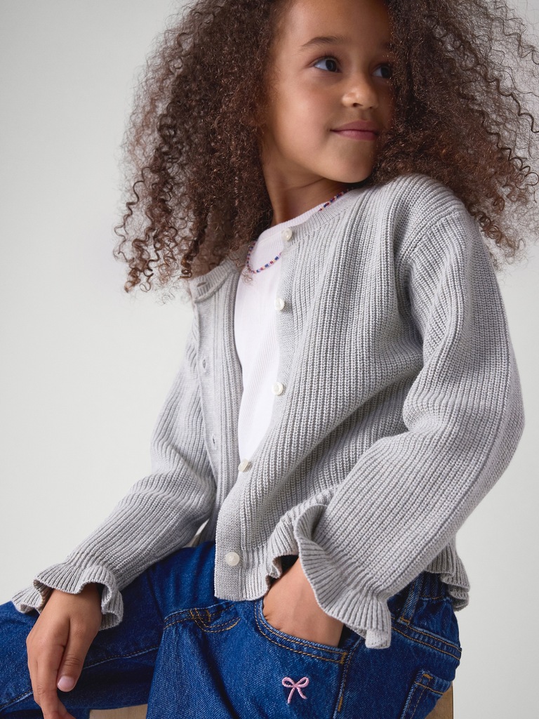 babyGap Shaker-Stitch Crewneck Cardigan