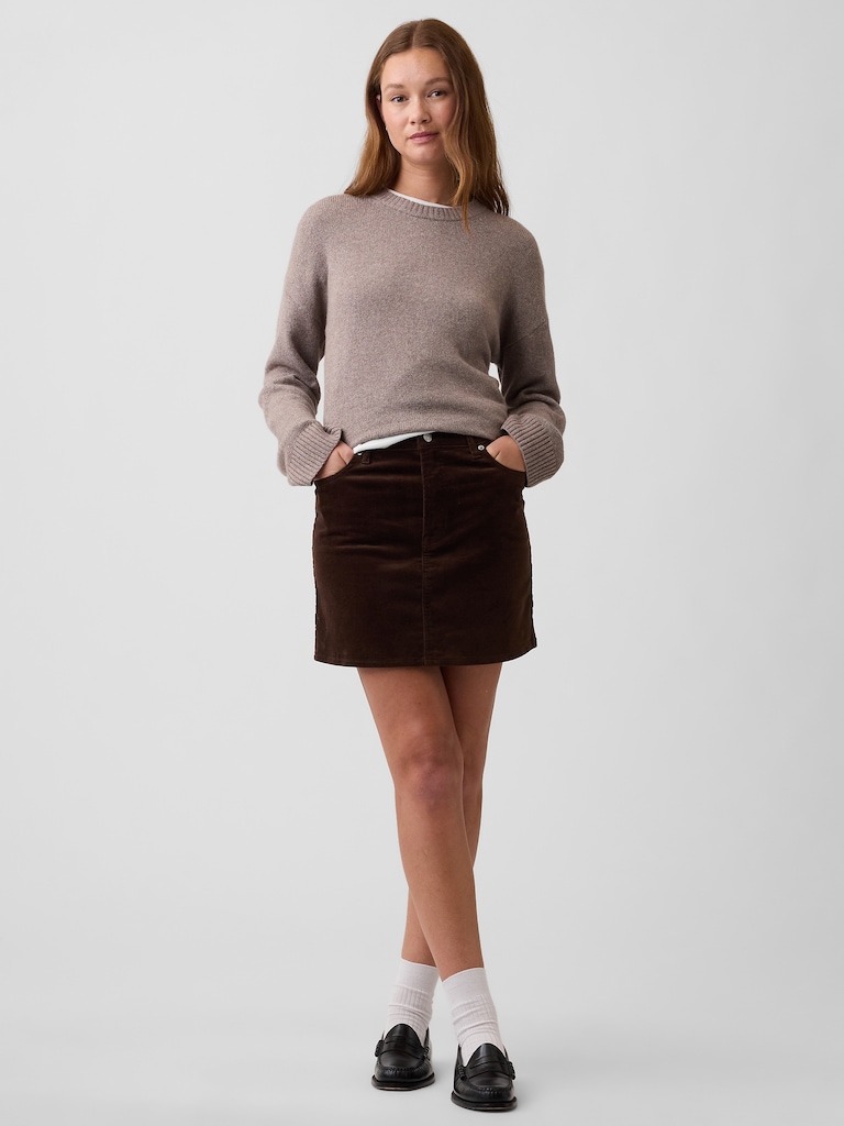 Corduroy Mini Skirt