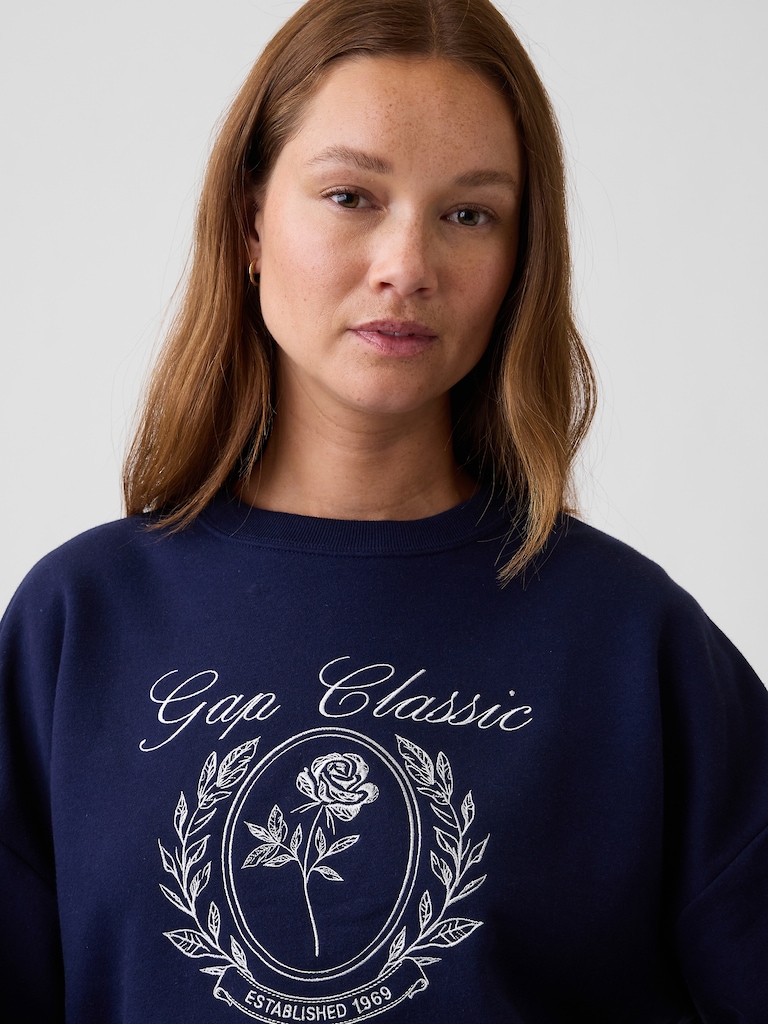 Relaxed Wedge Crewneck Sweatshirt