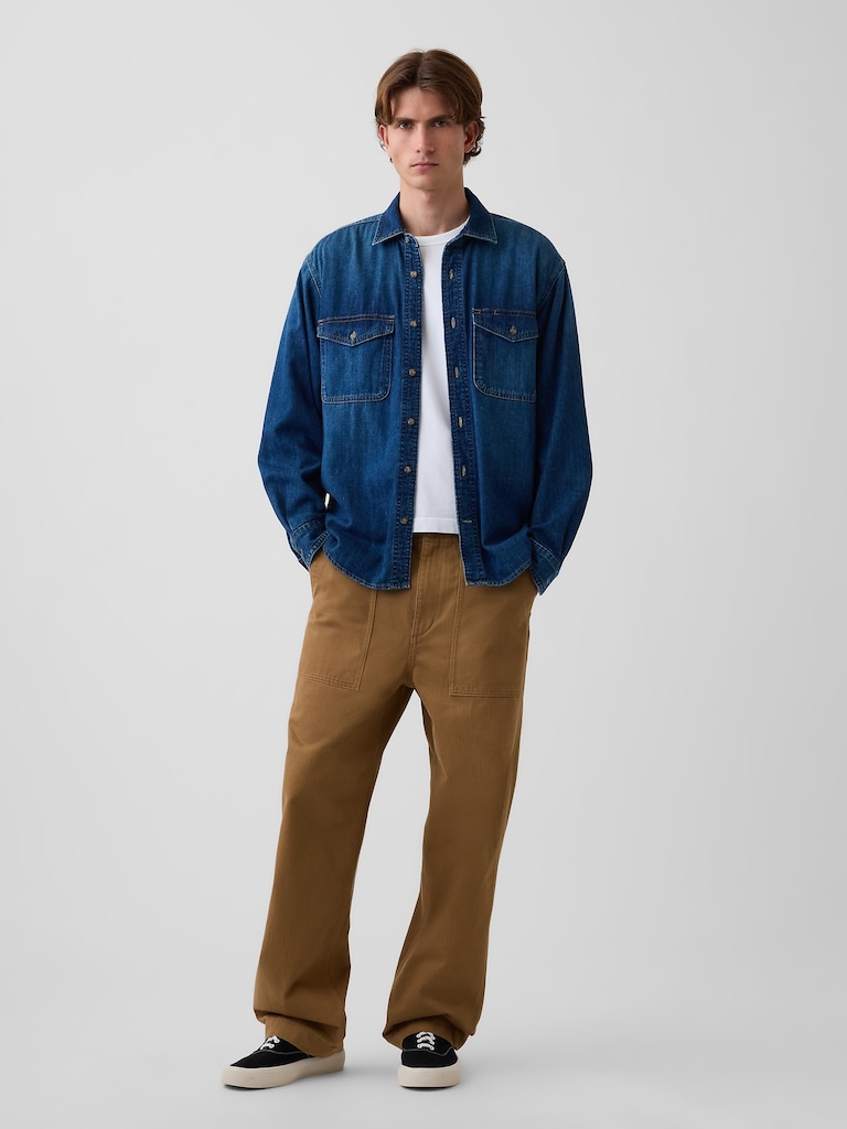 Herringbone '90s Loose Pants