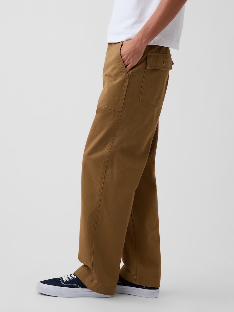 Herringbone '90s Loose Pants