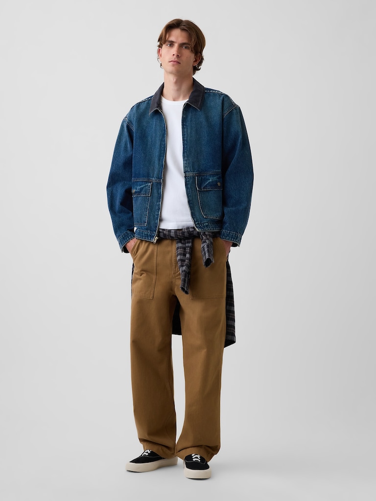 Herringbone '90s Loose Pants