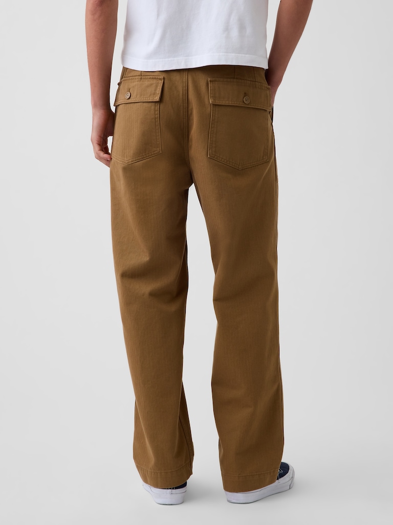 Herringbone '90s Loose Pants