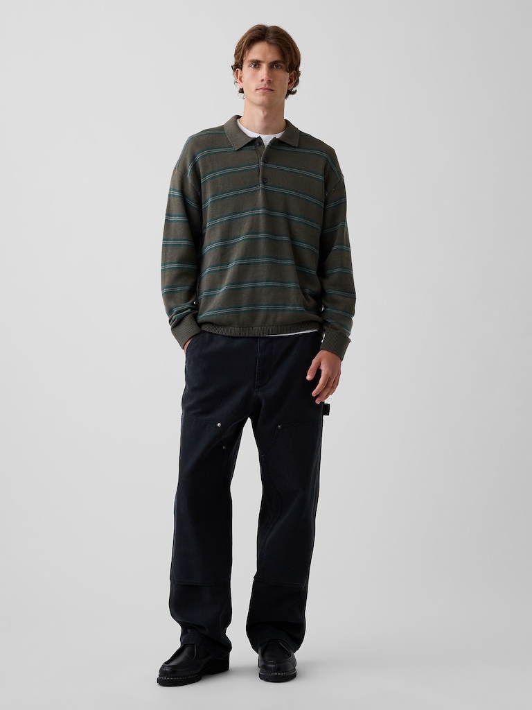 Relaxed Polo Sweater