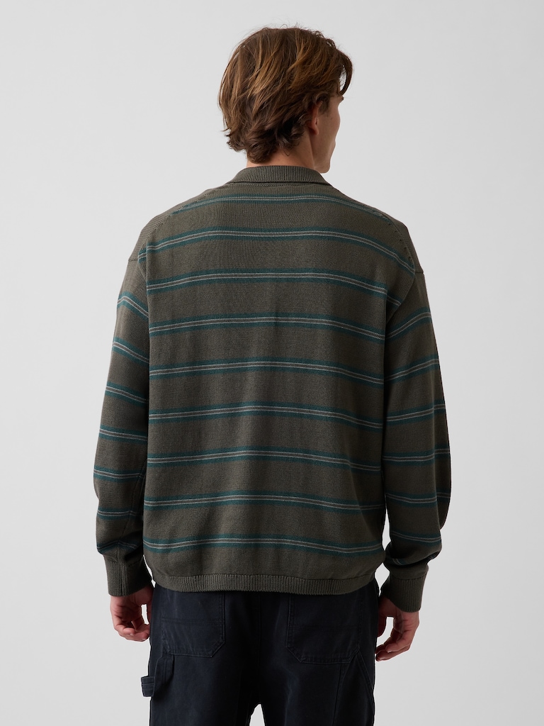 Relaxed Polo Sweater