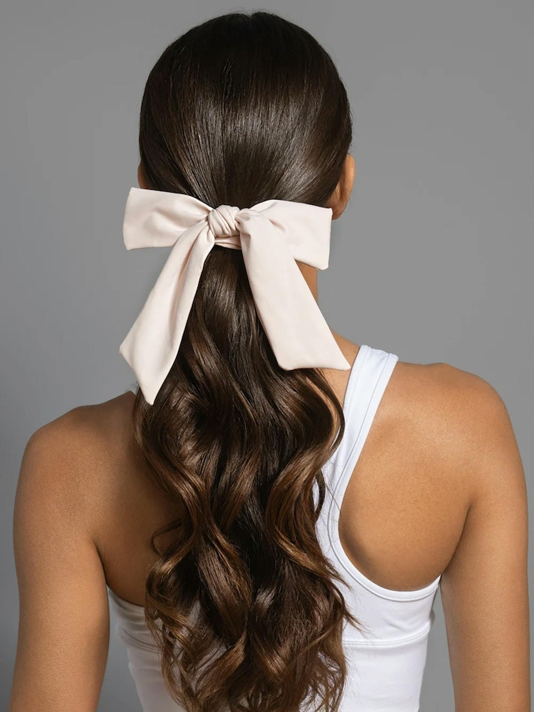 The Hair Edit Goddess Ribbon Bow Scrunchie