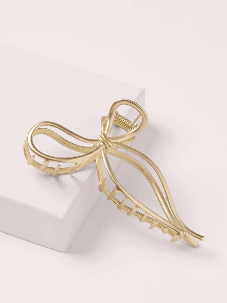 The Hair Edit Gilded Bow Claw Clip