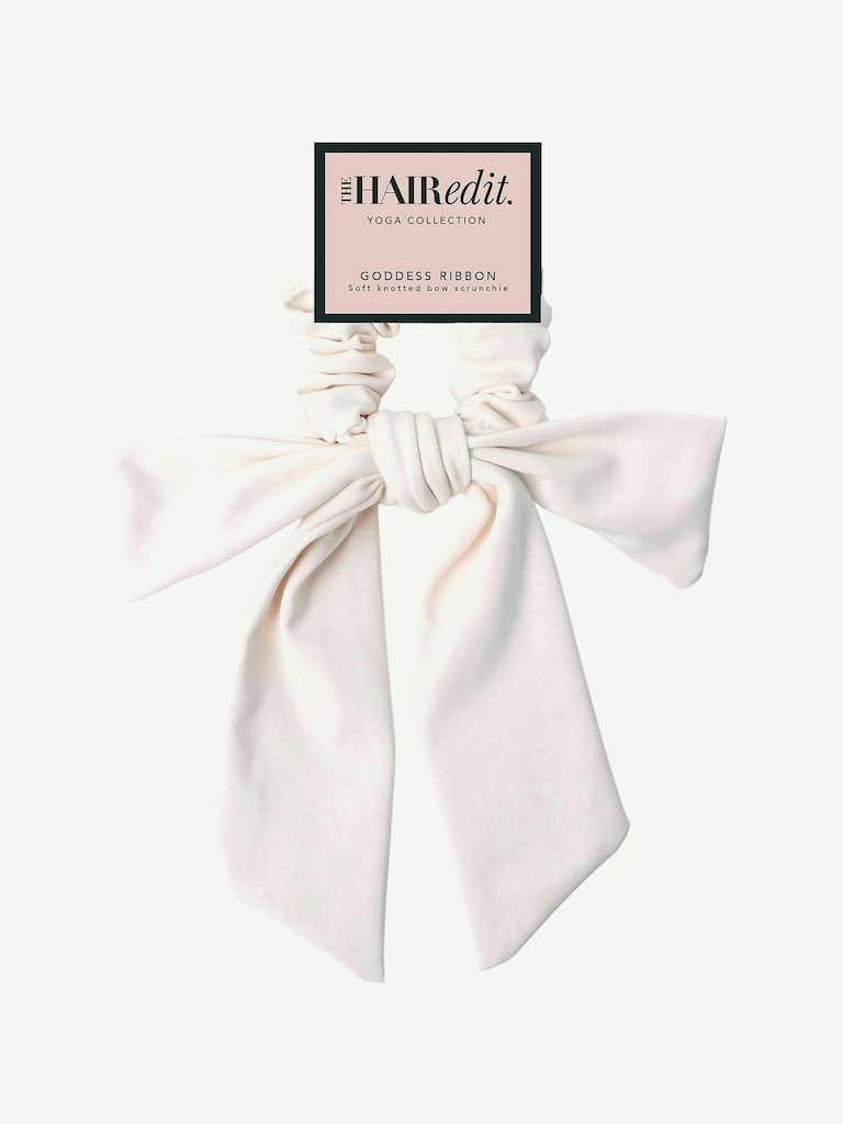 The Hair Edit Goddess Ribbon Bow Scrunchie