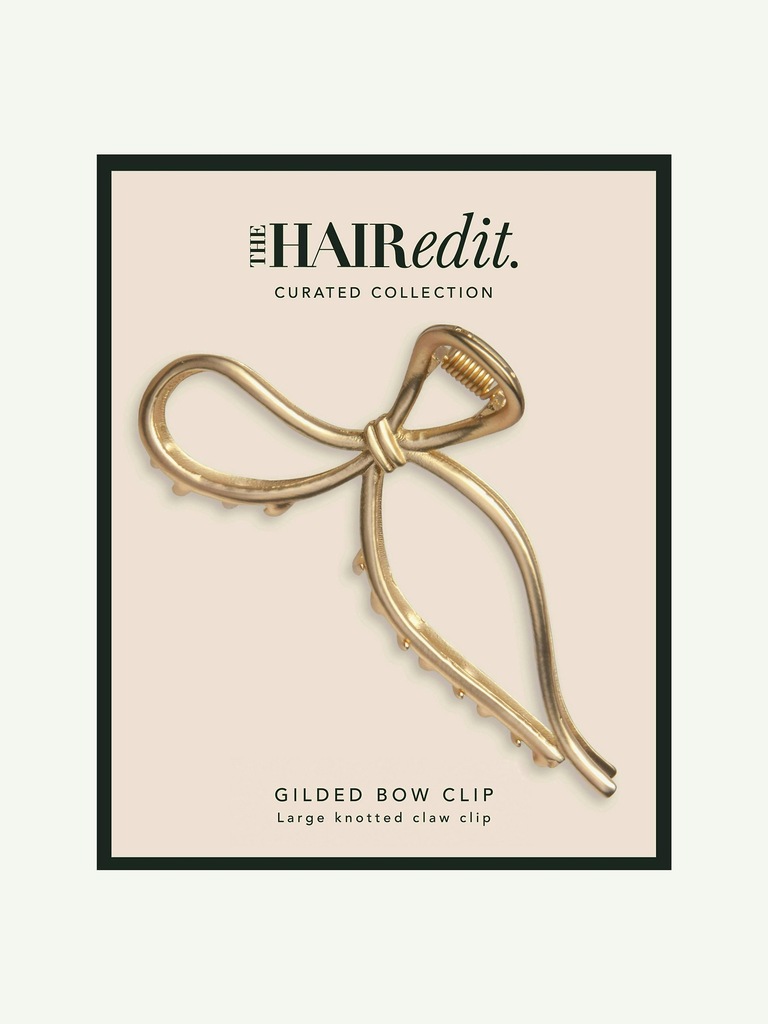 The Hair Edit Gilded Bow Claw Clip