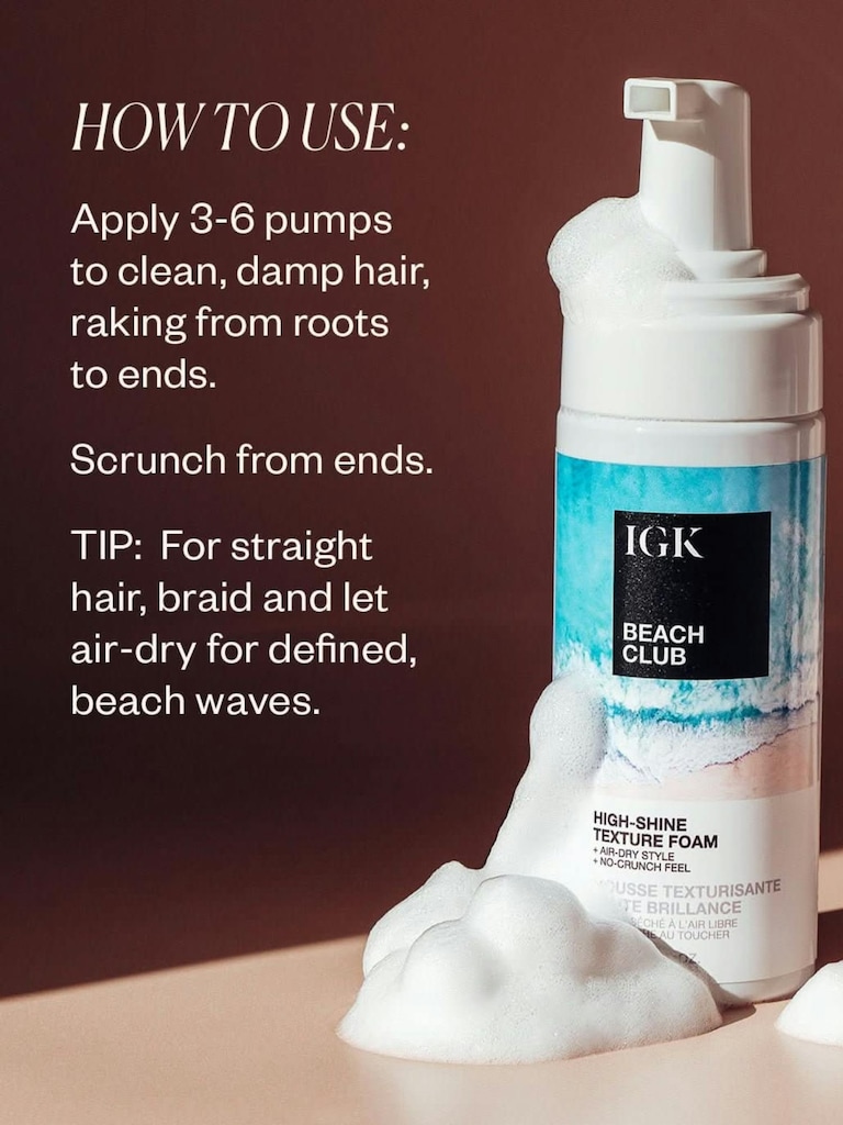 IGK Beach Club High-Shine Texture Foam