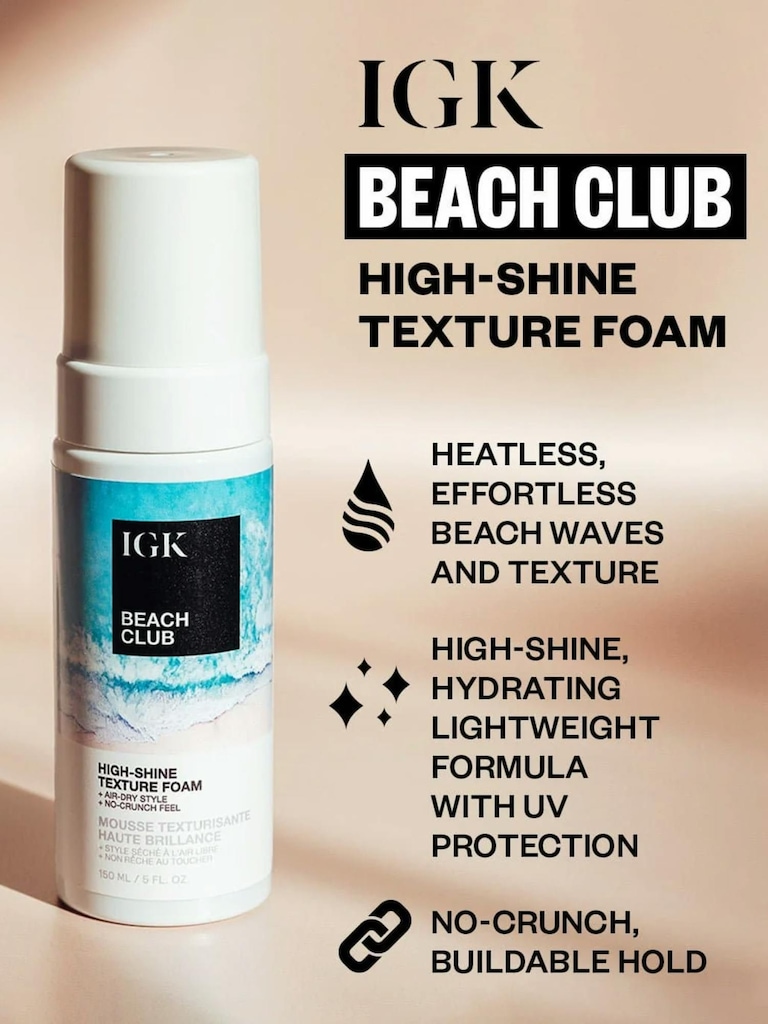 IGK Beach Club High-Shine Texture Foam