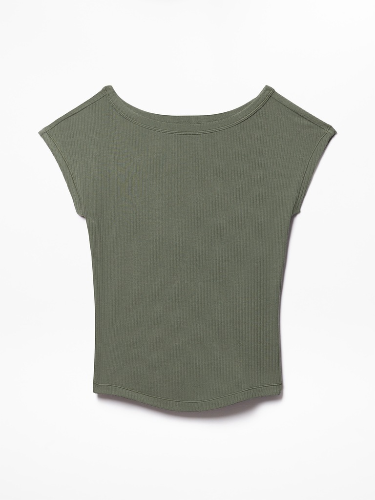Perfect Rib Boatneck Tee