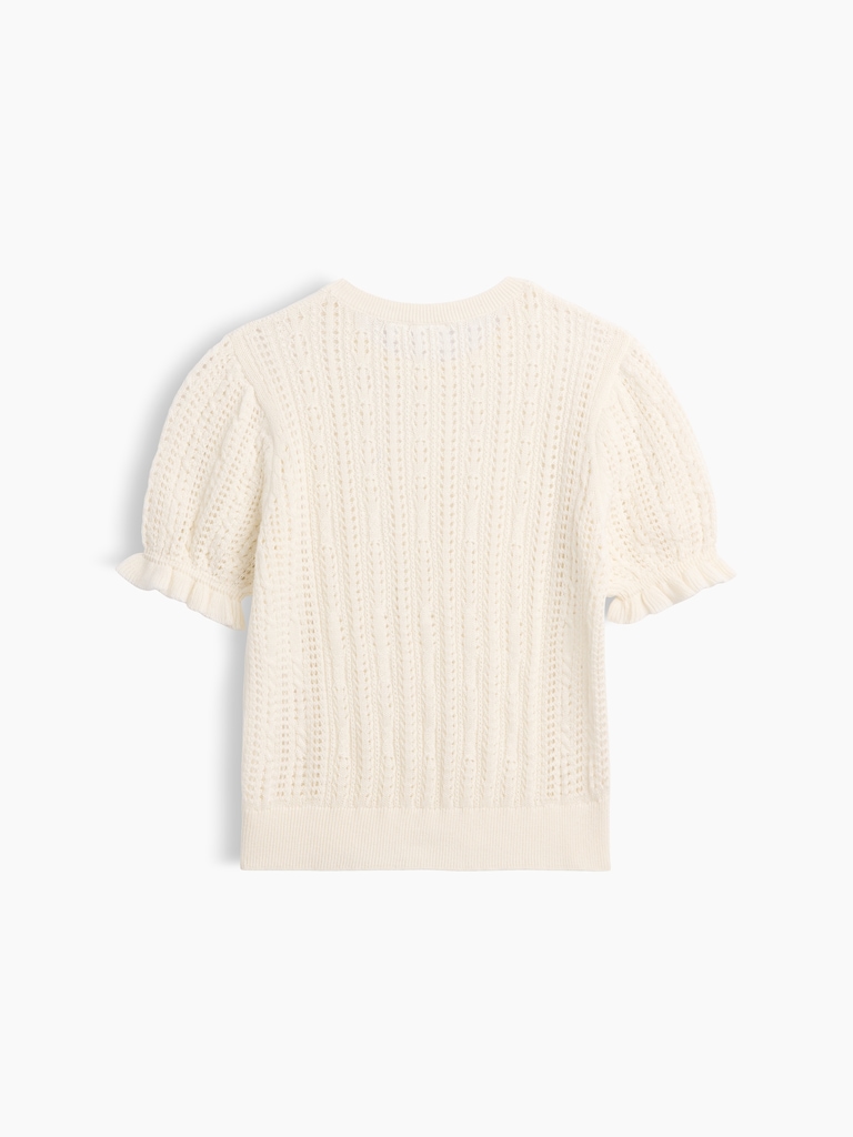 Kids Relaxed Puff Sleeve Sweater