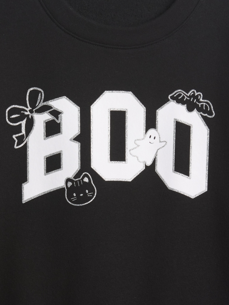 Kids Oversized Halloween Sweatshirt Dress