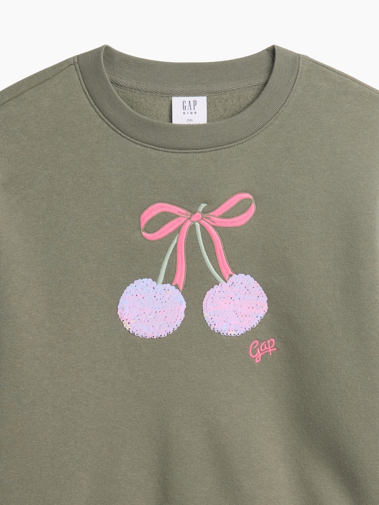 Kids Relaxed Wedge Crewneck Sweatshirt