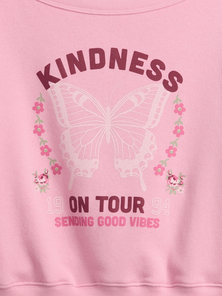 Kids Relaxed Crewneck Graphic Sweatshirt