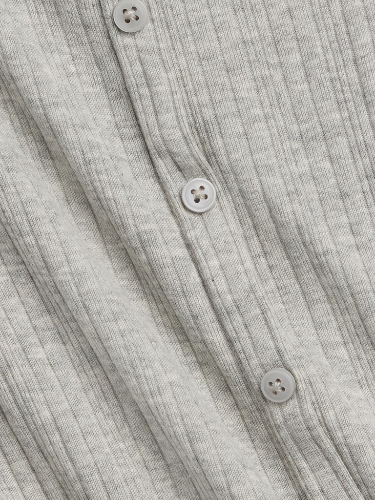 Kids Ribbed Button-Front Top