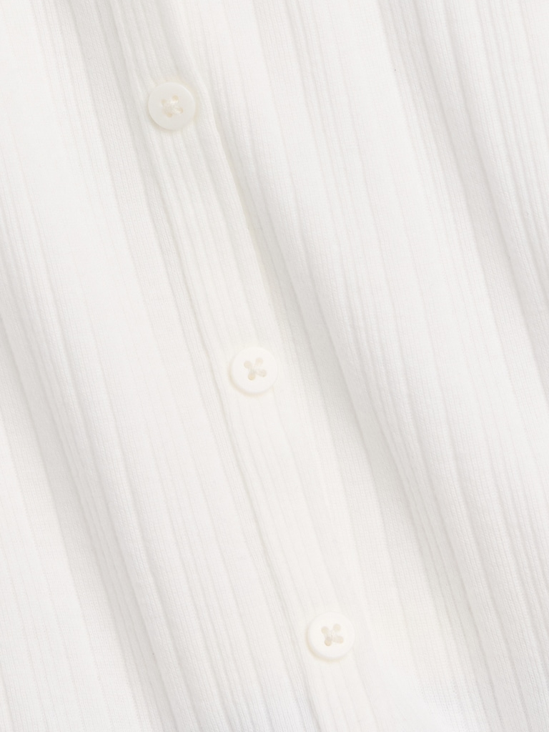 Kids Ribbed Button-Front Top