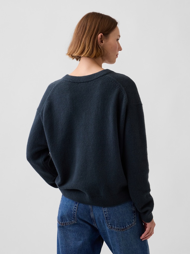 CashSoft Oversized V-Neck Sweater