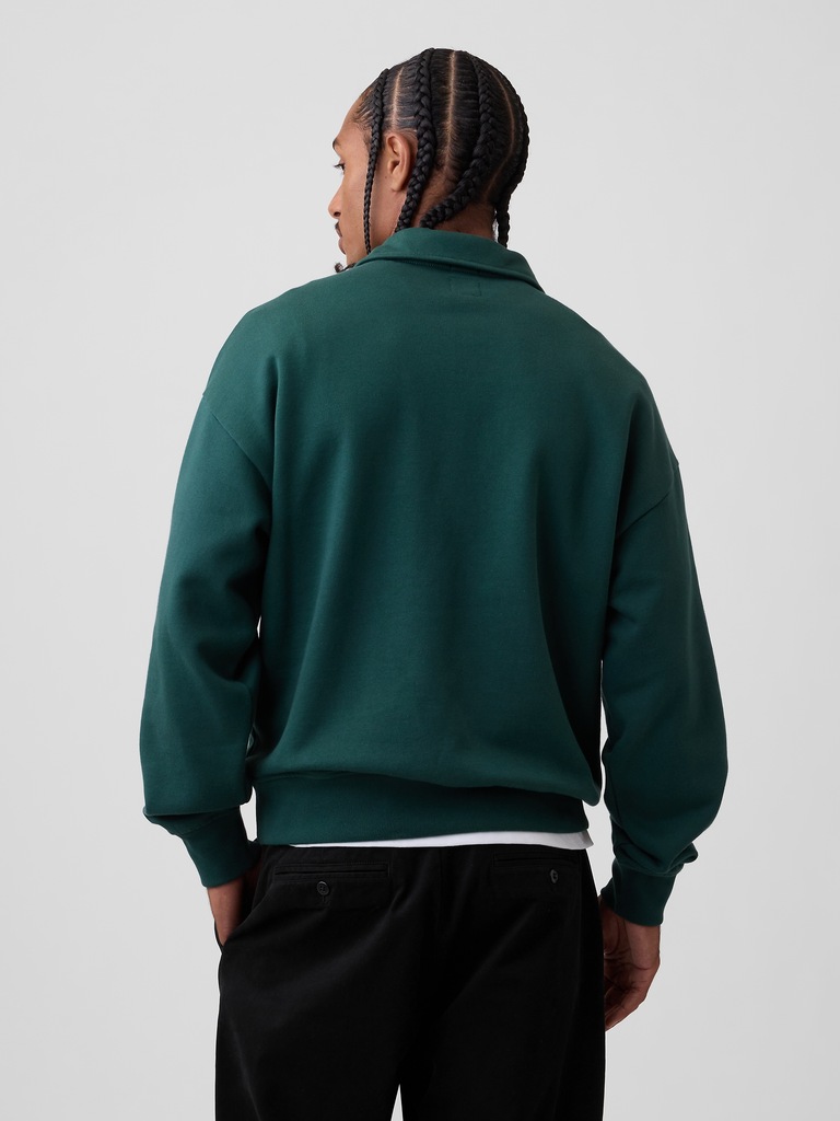 Heavyweight Oversized Logo Half-Zip Pullover