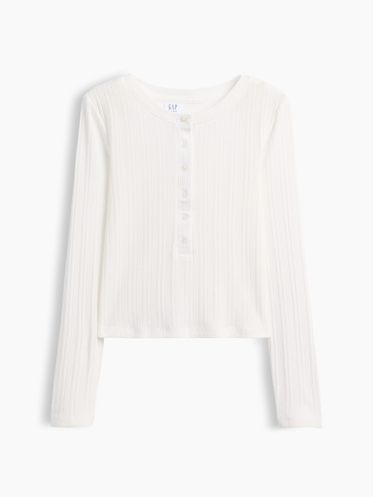 Kids Variegated Rib Henley T-Shirt