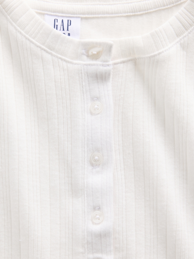 Kids Variegated Rib Henley T-Shirt