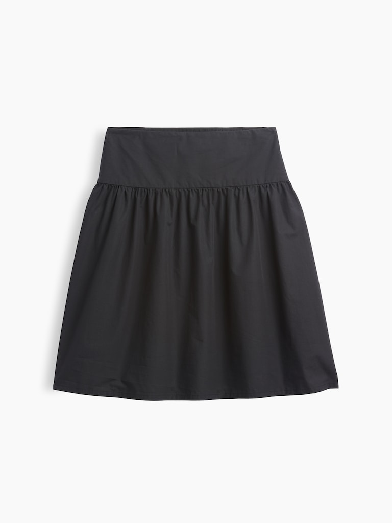 Poplin Drop-Waist Skirt