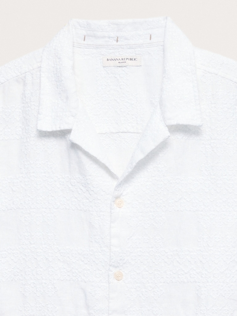 Relaxed-Fit Embroidered Linen Resort Shirt