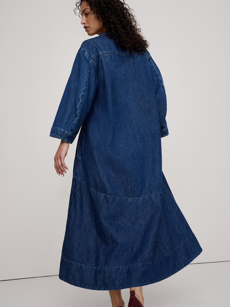 Denim Popover Shirt Dress
