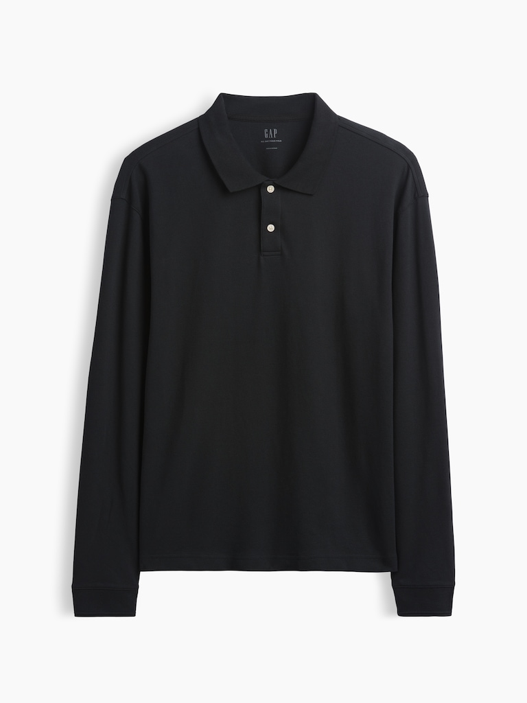 Oversized Pique Polo Shirt