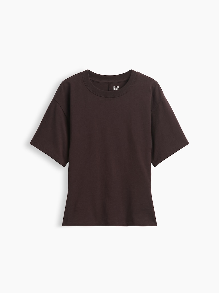 Knit Fitted-Waist T-Shirt